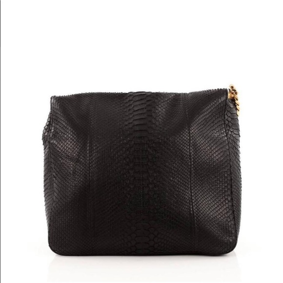 SOLD Céline Black Python Leather Gourmette Bag - Picture 14 of 16